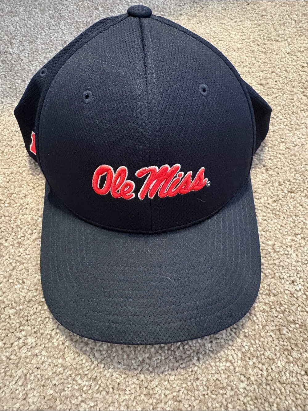 Ole Miss S/M Baseball Cap with Red Script Logo